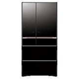 <b>Hitachi 735Ltr Black Glass RZX740KAXK(DISPLAY)$4688, Mirro Glass RZX740KAX-$4888 - Made in Japan French Door Series Refrigerator</b>